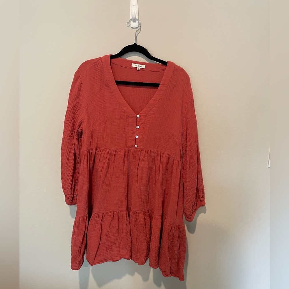 Women’s Madewell cotton dress coral size 10